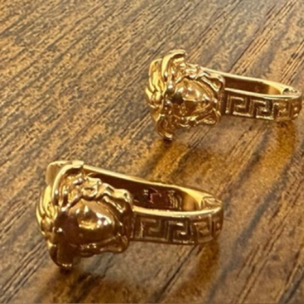 FOR ANGELA ONLY. DONT BUY. Versace Medusa Goldtone  Earrings